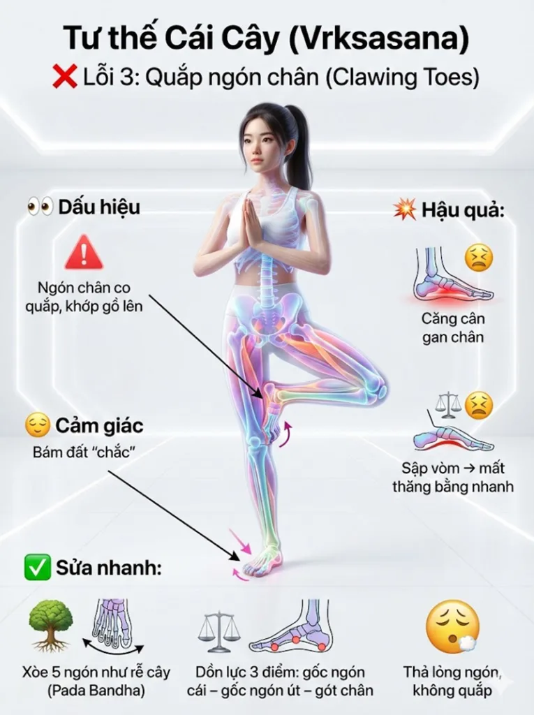 Lỗi Ngón chân "Quắp" sàn) tư thế cái cây