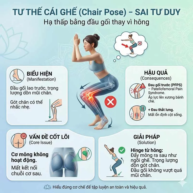 Lỗi sai và biến thể trị liệu tư thế Cái ghế