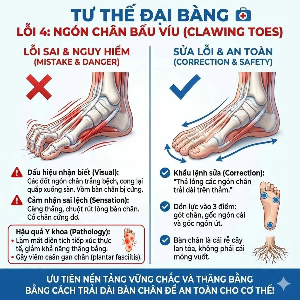 lỗi Ngón chân bấu víu tư thế đại bàng