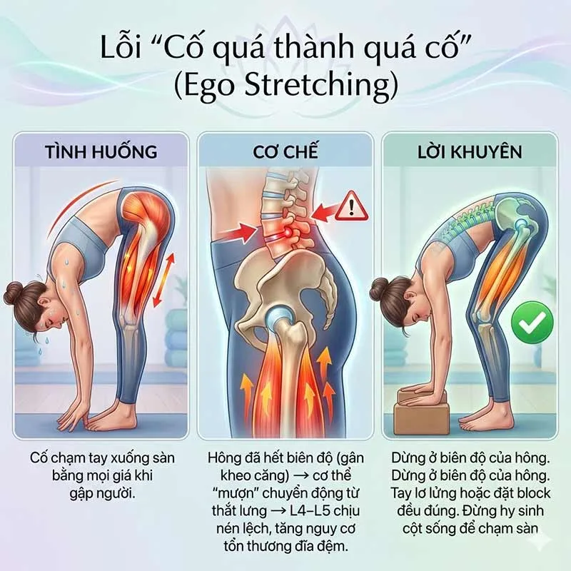 lỗi tập luyện quá sức trong yoga