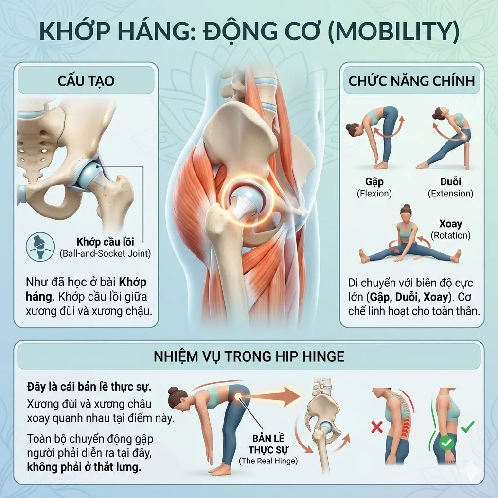 tầm quan trọng của khớp háng trong tập luyện yoga