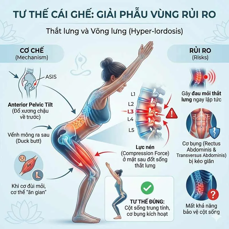 tập sai tư thế cái ghế có thể dẫn tới chấn thương Thắt lưng