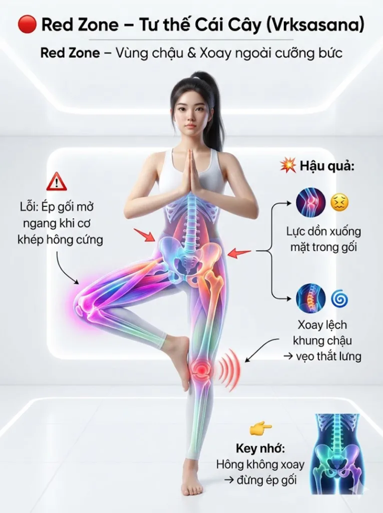 vẹo cột sống thắt lưng do tập sai tư thế cái cây