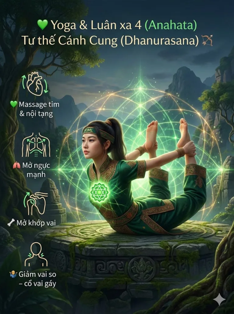 Các tư thế Yoga tác động tới Luân xa Tim: Giải phẫu học về Tim mạch, Hô hấp & Tuyến Ức